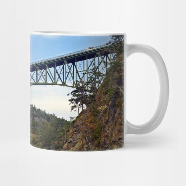 Deception Pass Bridge August - horizontal by Viking Visual - Lori Svensen